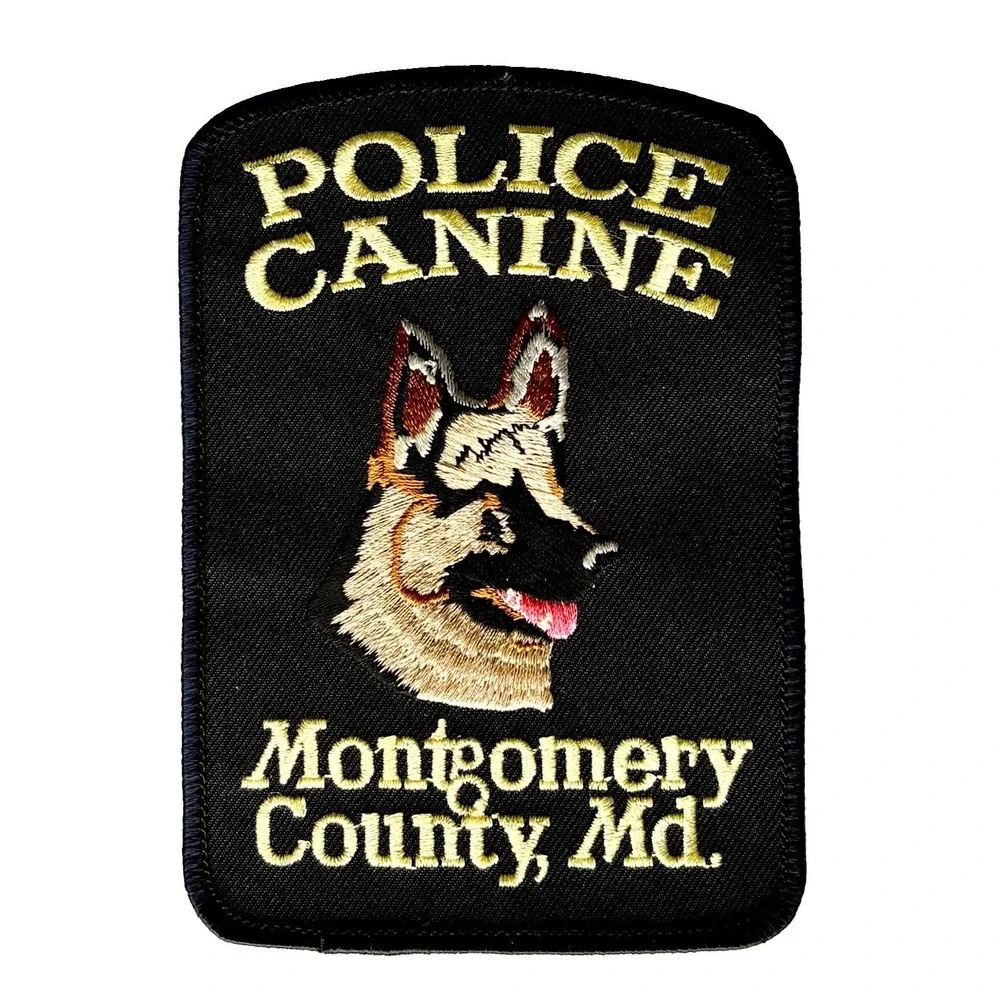 Vintage Montgomery County MD Police Patches K9 Canine Lot of 2 Obsolete Maryland